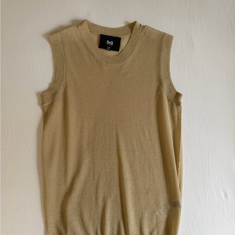 Dolce & Gabbana gold sleeveless top